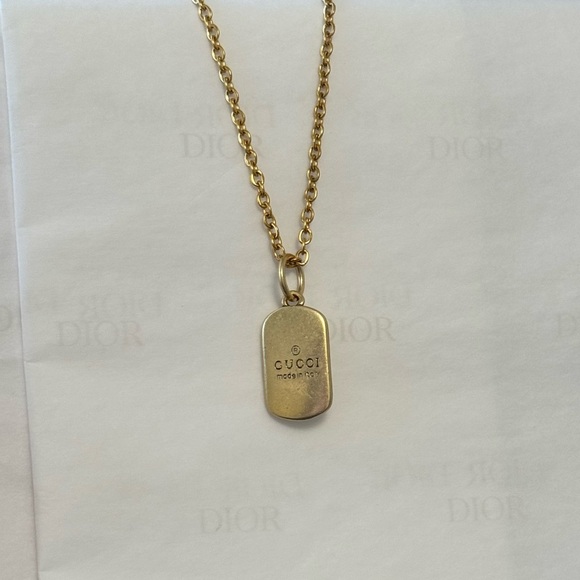 Gold Gucci Tiger Necklace Repurposed - Picture 5 of 5